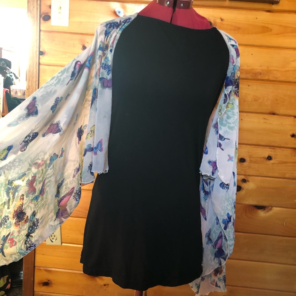 Unique Tunic Top Butterfly Sleeves